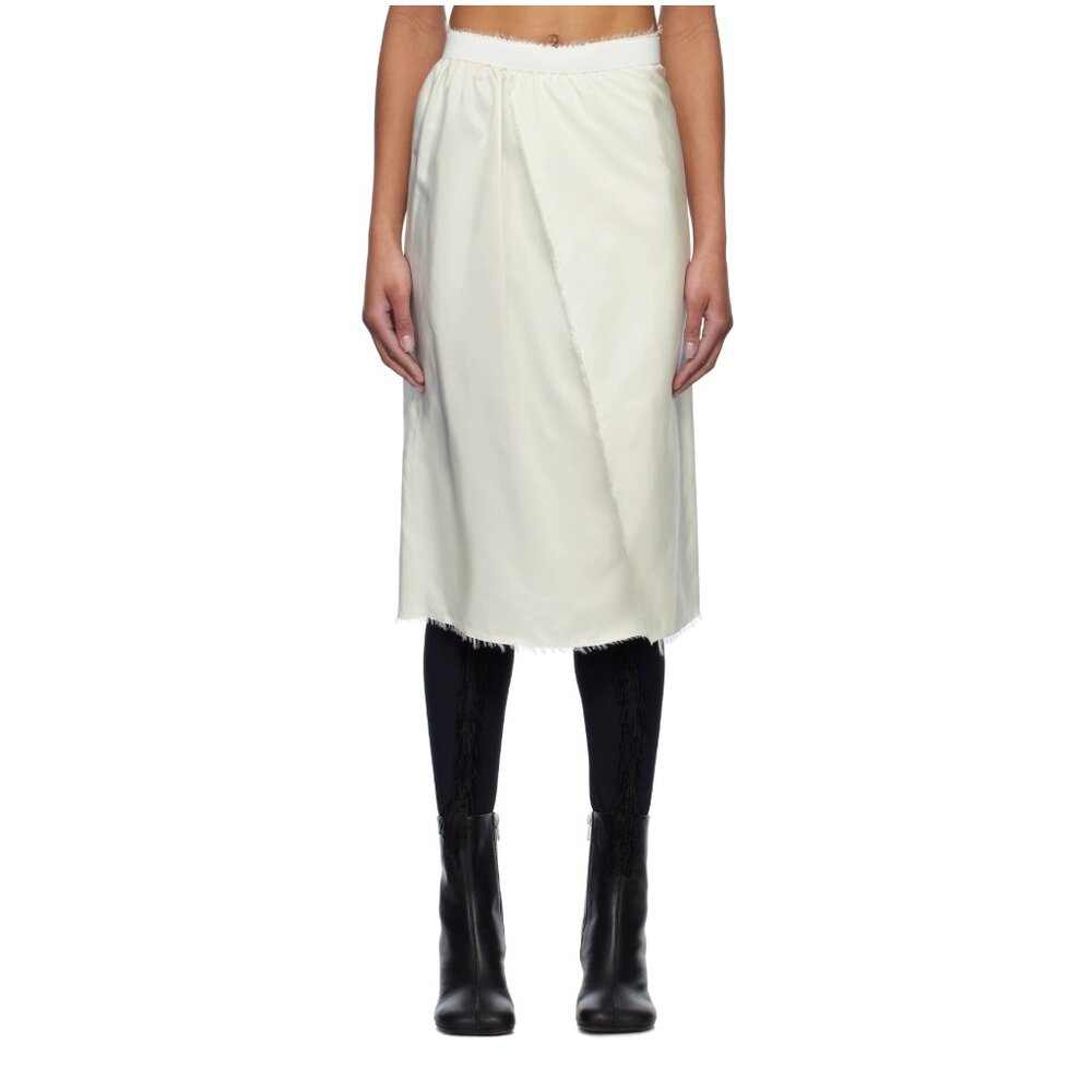 MM6 Maison Margiela  Acetate- and viscose-blend taffeta midi skirt